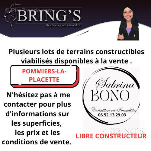 Terrain à POMMIERS-LA-PLACETTE