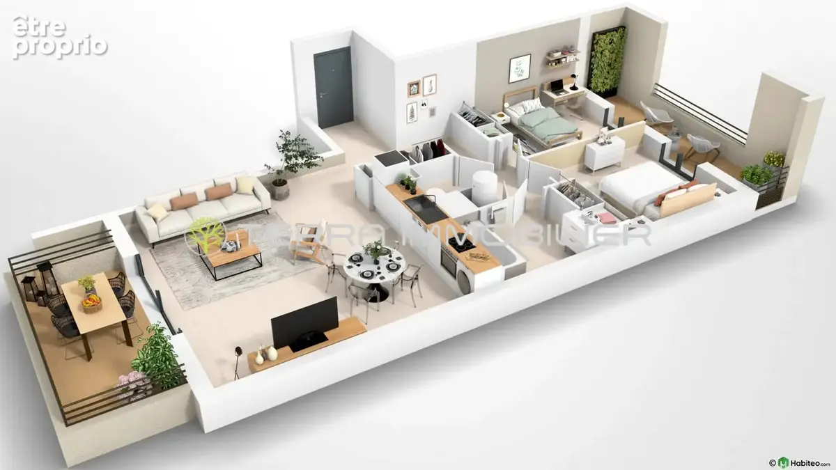 T3 lumineux de 73m2 avec terrasse - photo 8