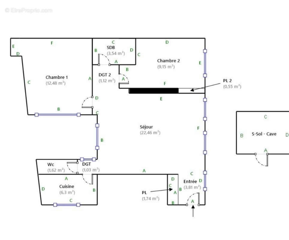 Appartement à PARIS-18E
