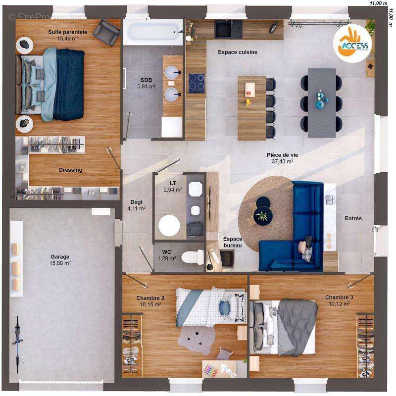 Maison 5 pièces 87 m2 - photo 7