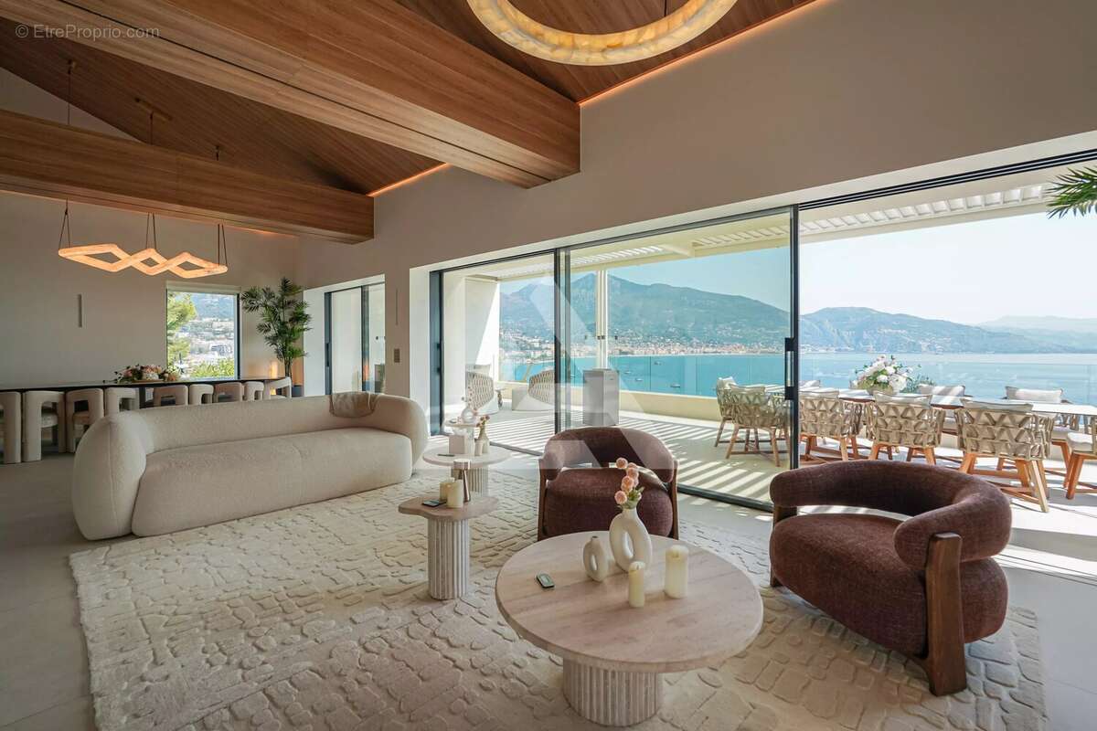 Cap martin - villa de prestige en deuxième ligne de mer, vue panoramique - 5 chambres - photo 6