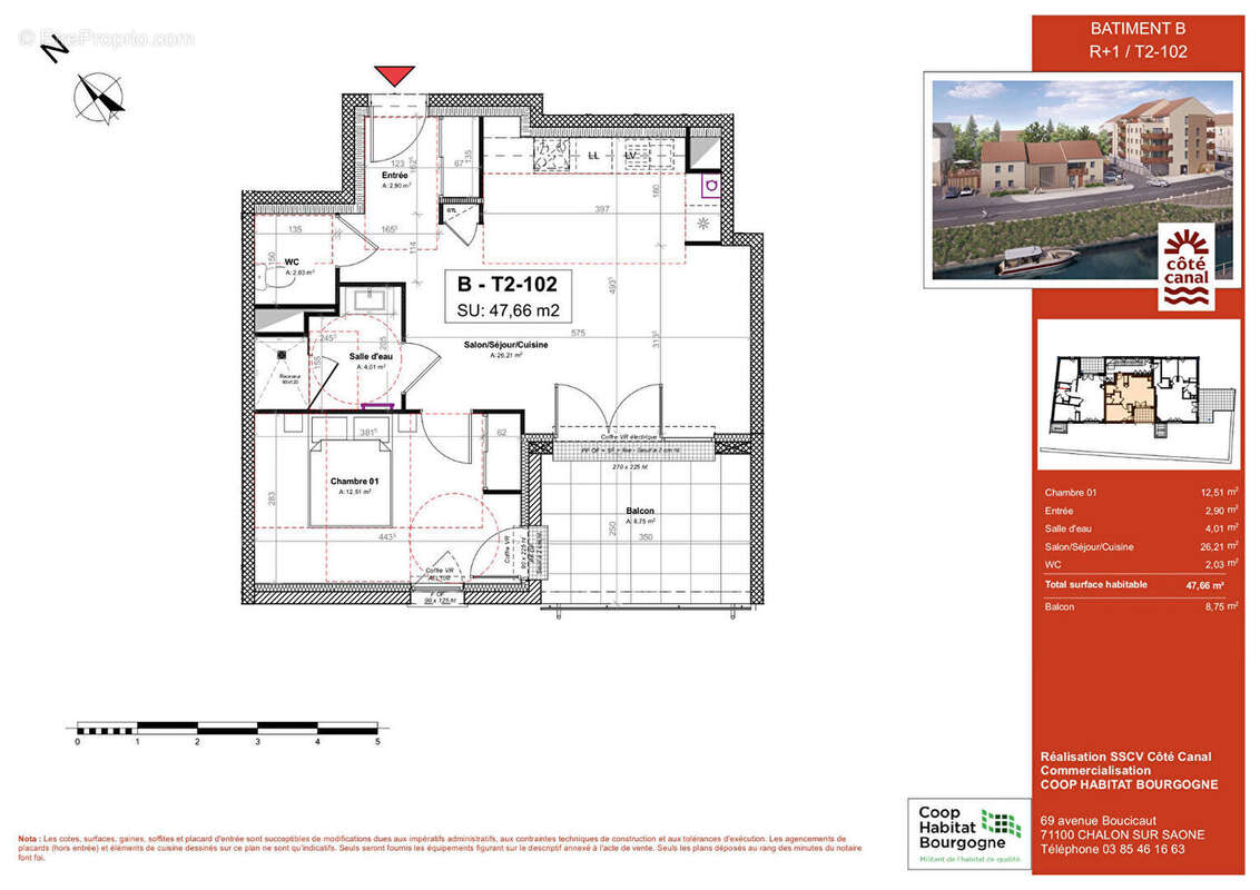 Appartement 2 pièces avec terrasse et parking - photo 9