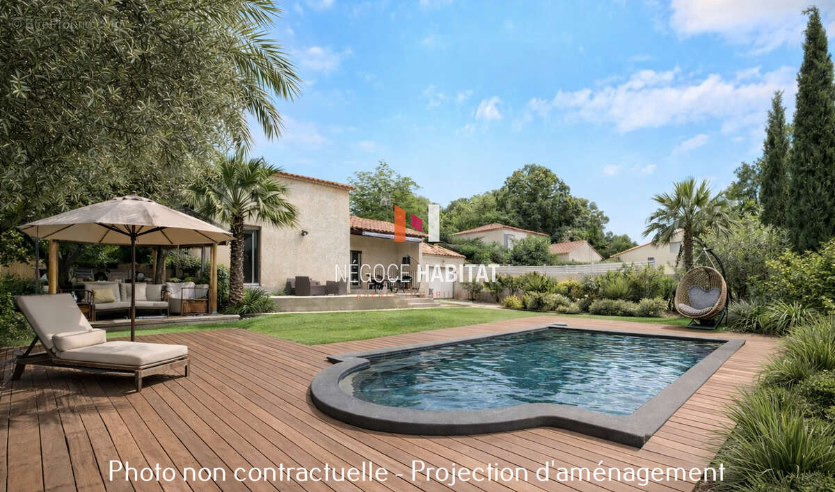 Villa T5 avec piscine et garage à vendre - Saint-Aunès, terrain de 830 m2 - photo 3