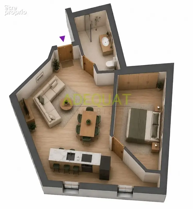 La tour du pin hyper centre / appartement t2 / plateau a  amenager / cave individuelle… - photo 3