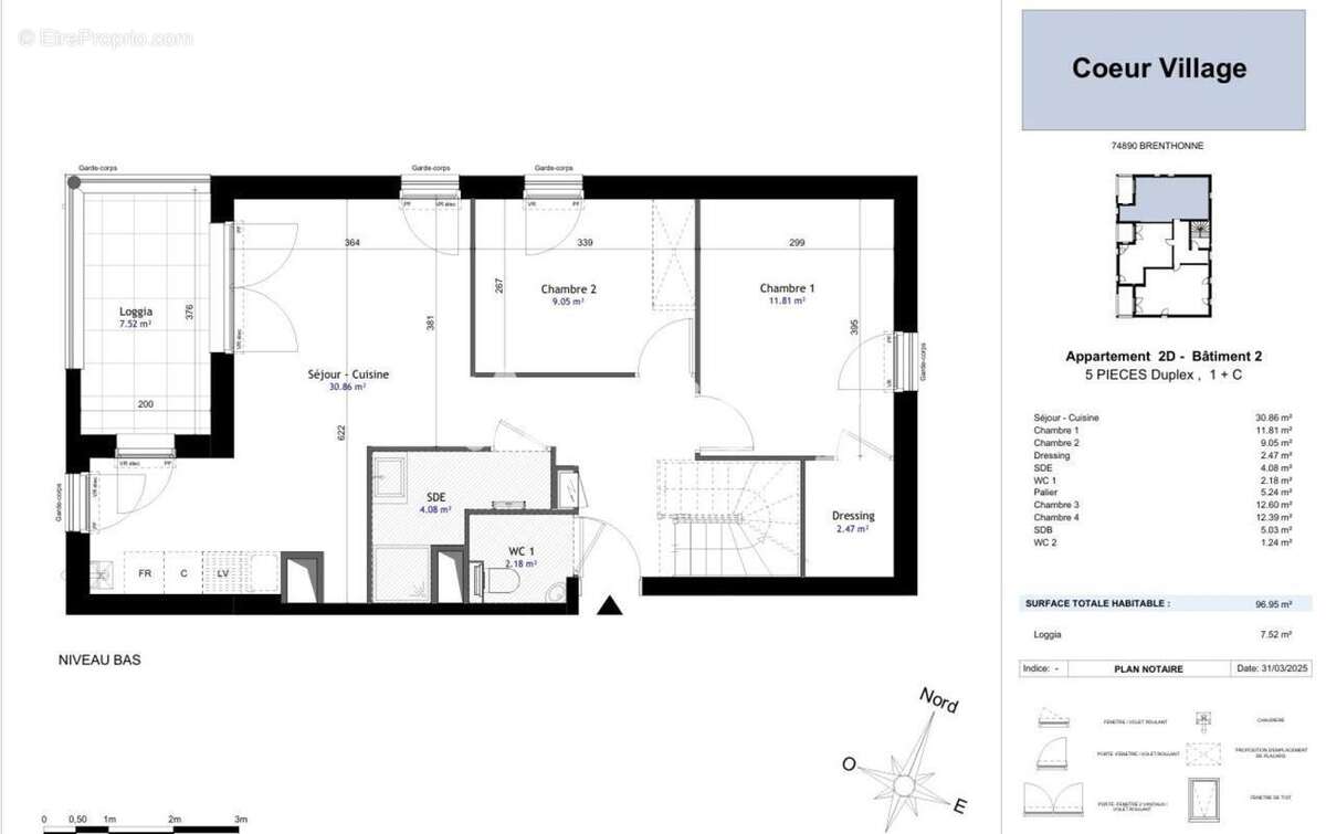 Appartement à BRENTHONNE