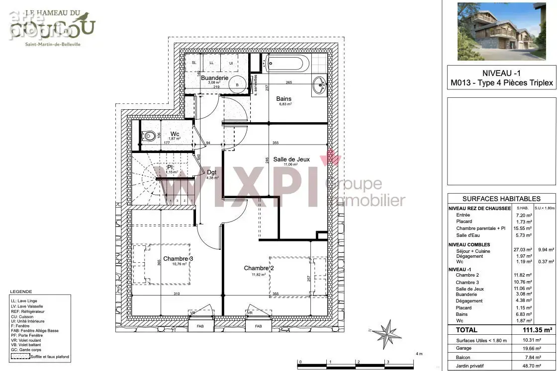 Chalet  independant de 111m2 garage  deux places de parking - photo 5