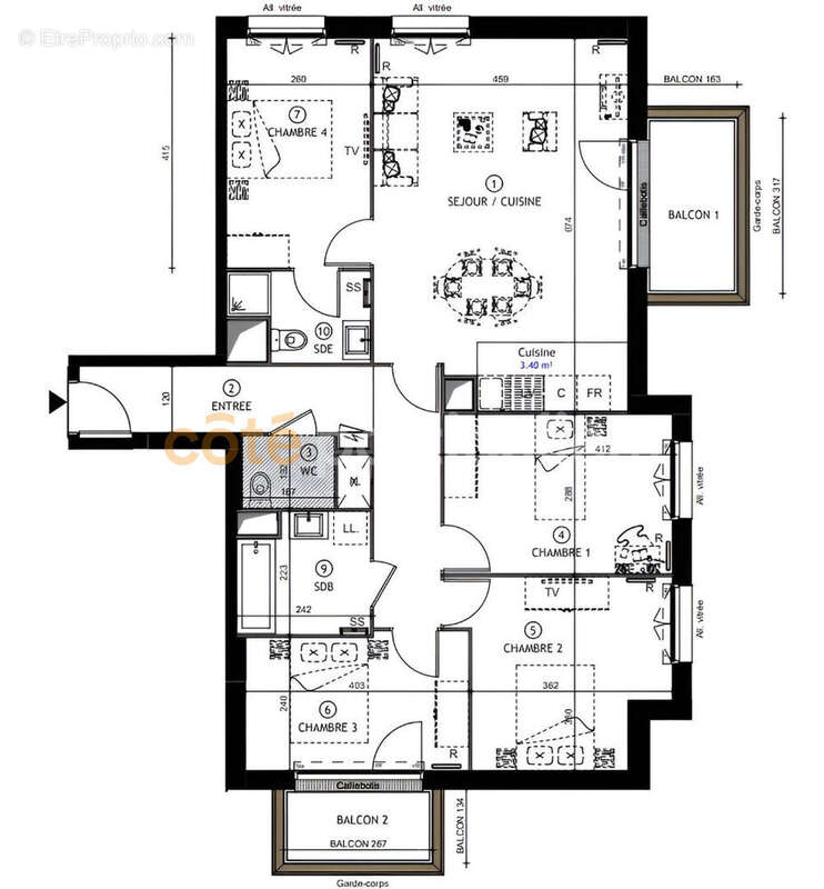 Appartement à VILLENEUVE-SAINT-GEORGES