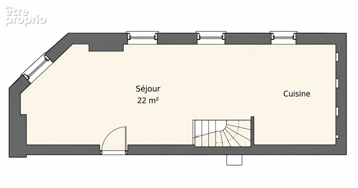3P 2chbres+ bureau en Duplex 52m² - photo 12