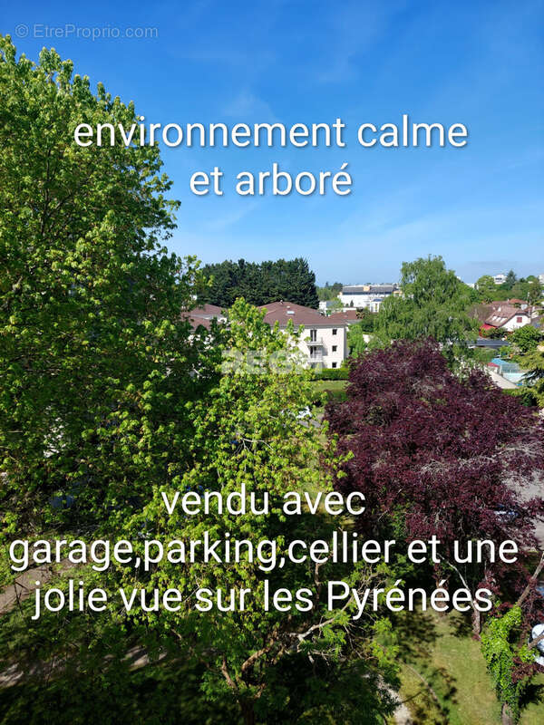 T3 lumineux avec terrasse, vue Pyrénées, garage, cave et parking - photo 2