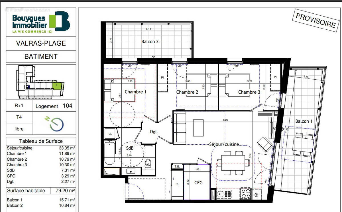 Appartement à VALRAS-PLAGE