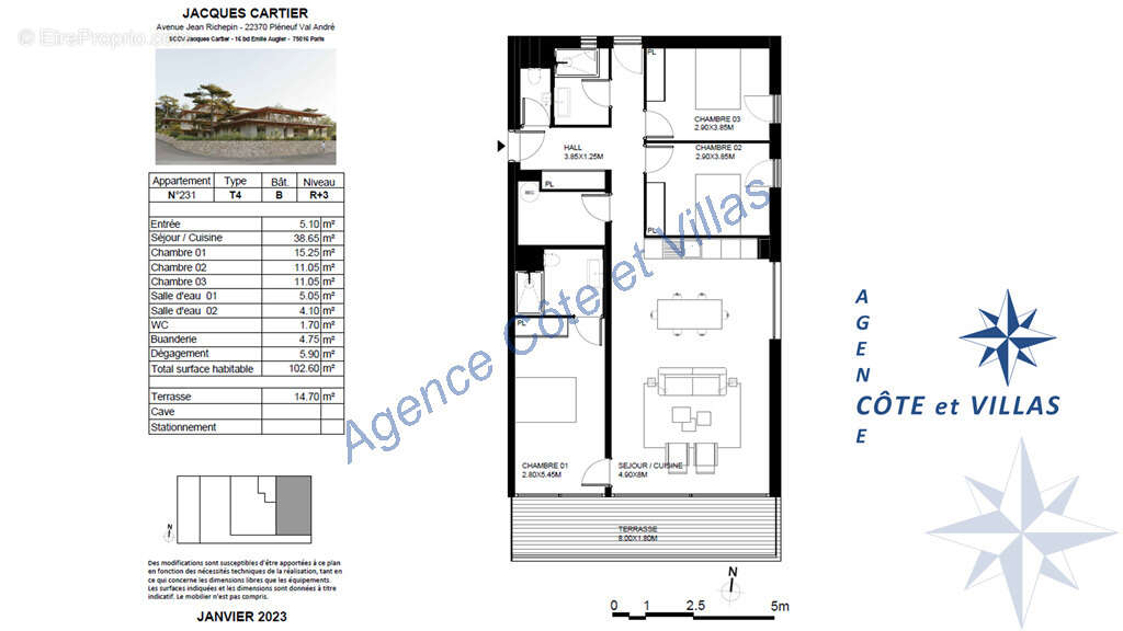 Appartement à PLENEUF-VAL-ANDRE