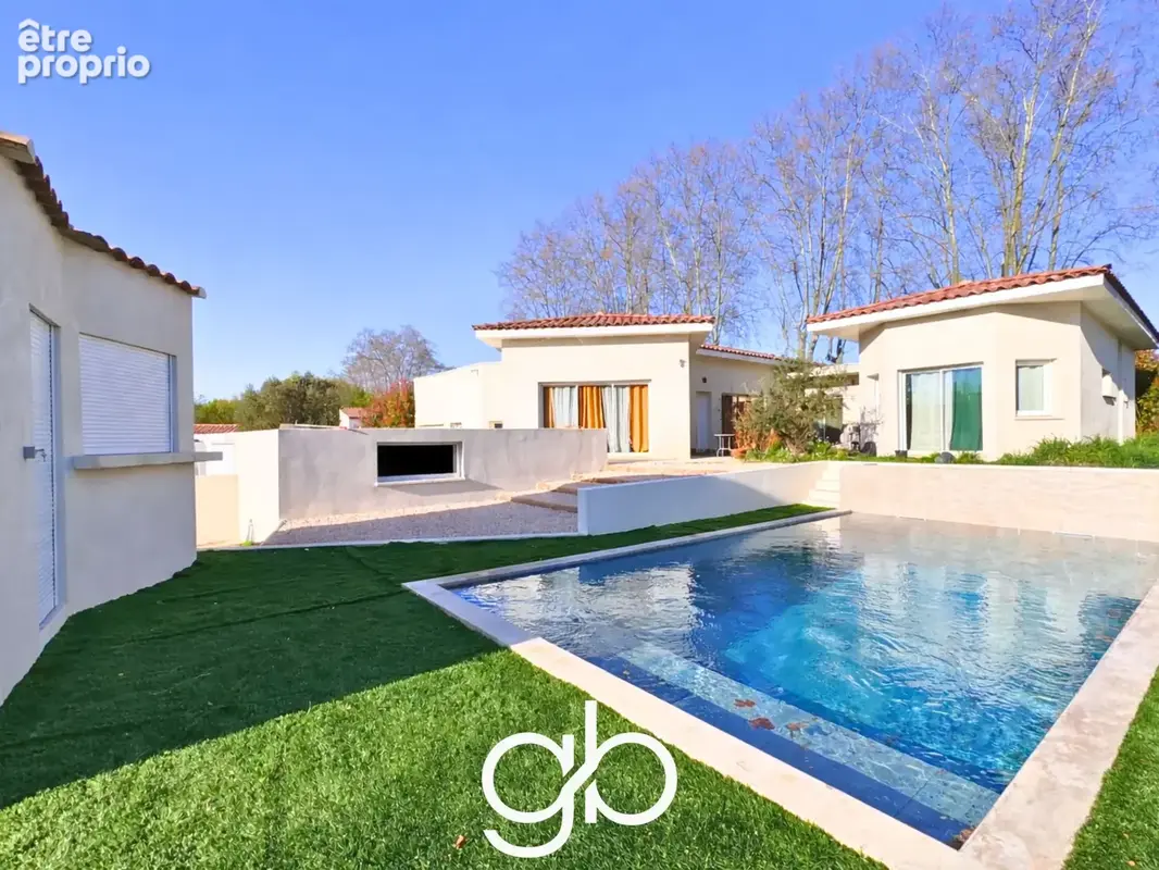 Saint-drézéry proche montpellier   villa contemporaine de 150 m2, 5 pièces, piscine - photo 1