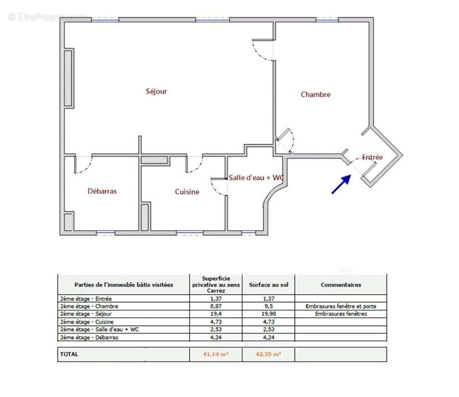 Appartement à PARIS-18E
