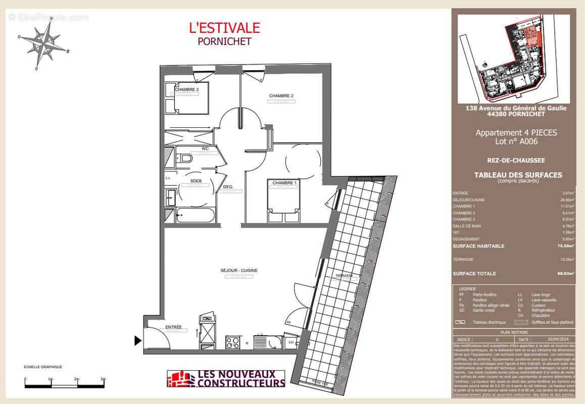 Appartement  4 pièce(s) - photo 3