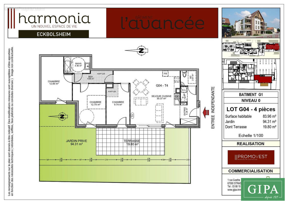 Appartement à ECKBOLSHEIM