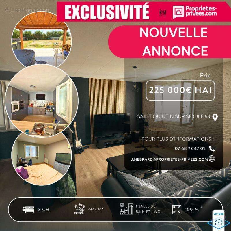 Maison Saint Quintin Sur Sioule 5 pièce(s) 100 m2 - photo 15