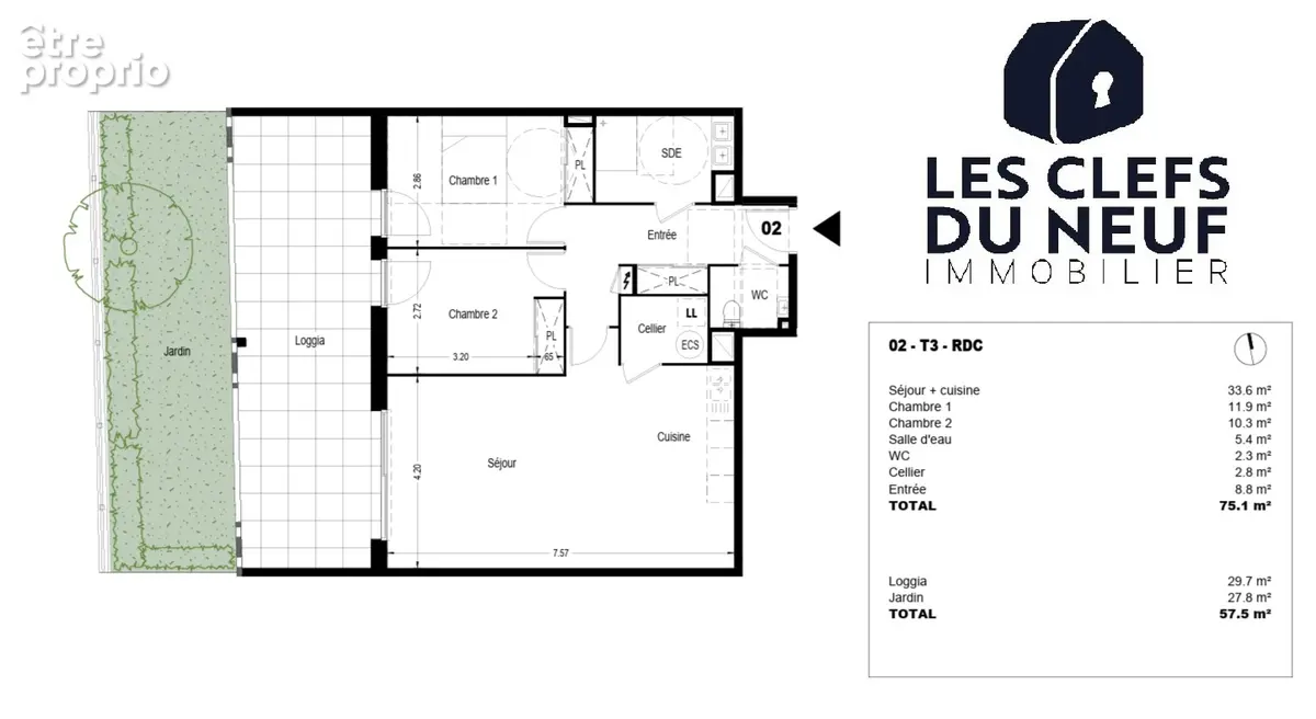 Appartement Toulouse 3 pièces de 75m² + 58m² de jardin et loggia + Parking sous-sol ! COTE PAVÉE - photo 9
