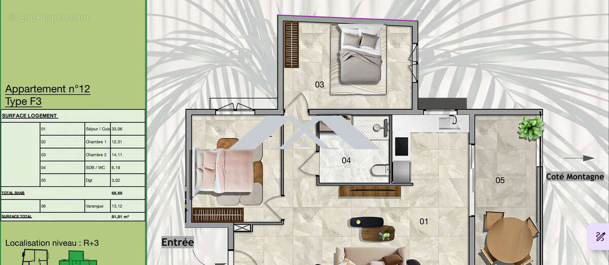 Appartement à L&#039;ETANG-SALE