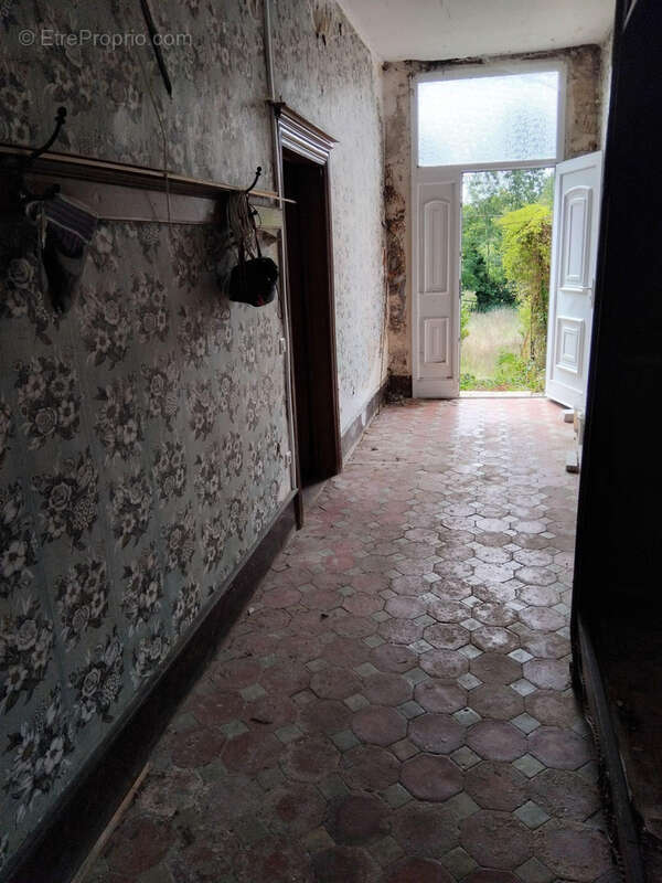 un couloir traversant la maison permettant l'accès sur le terrain extérieur - Maison à VILLOTTE-DEVANT-LOUPPY