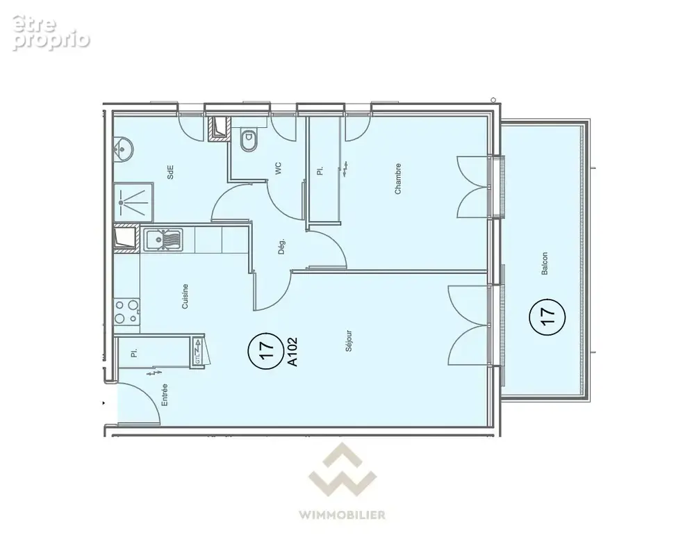 Plan indicatif - Appartement T2 - La Garde (83130)