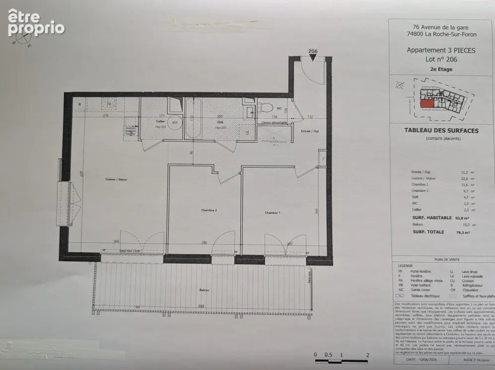 Appartement neuf La Roche Sur Foron 3 pièce(s) 63.8m² + Balcon 15.5m² - photo 3