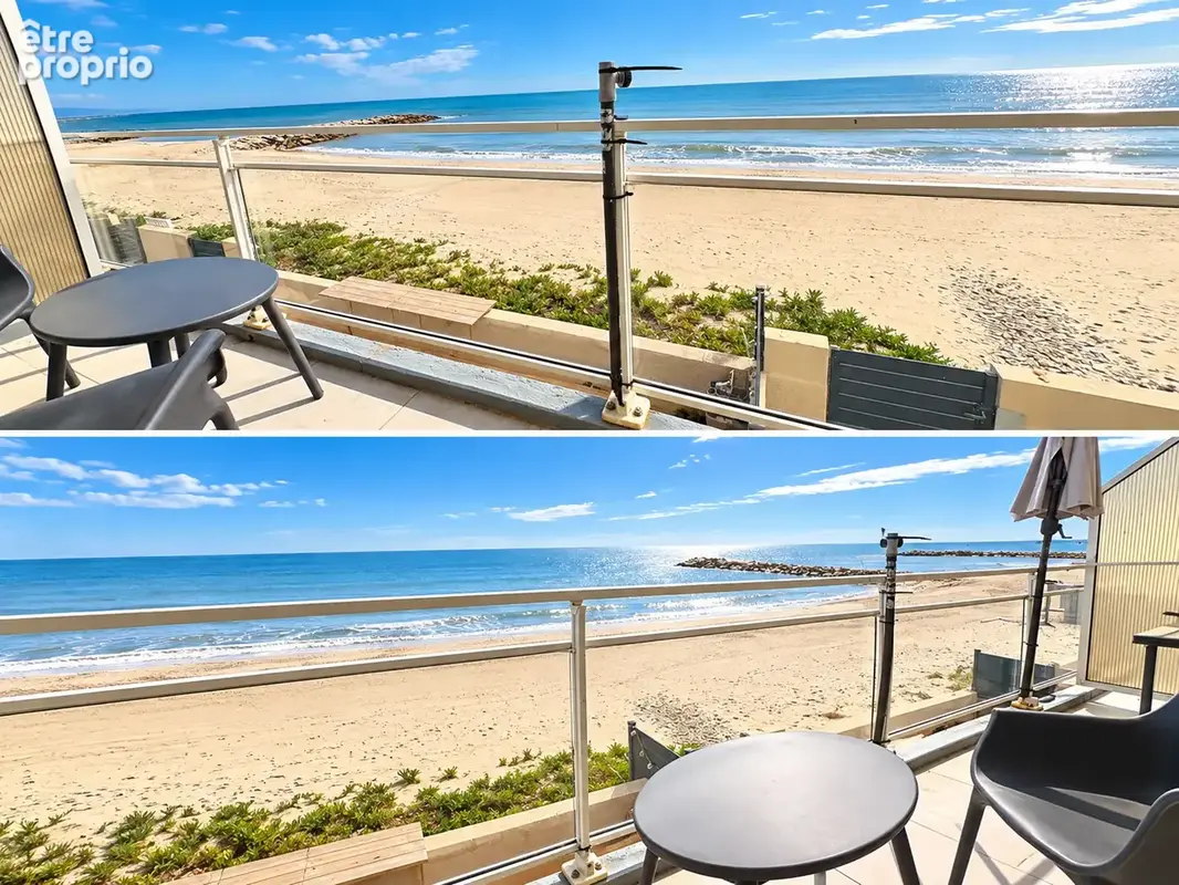 Palavas 1 ère ligne ,superbe studio cabine avec terrasse en vue mer. - photo 2
