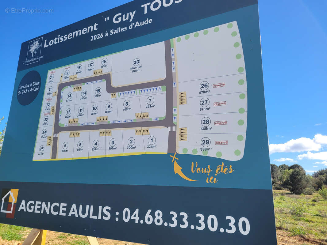 Terrain à SALLES-D'AUDE