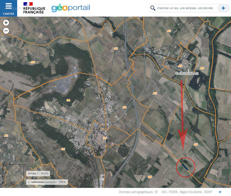 Terrain à CAZOULS-D&#039;HERAULT