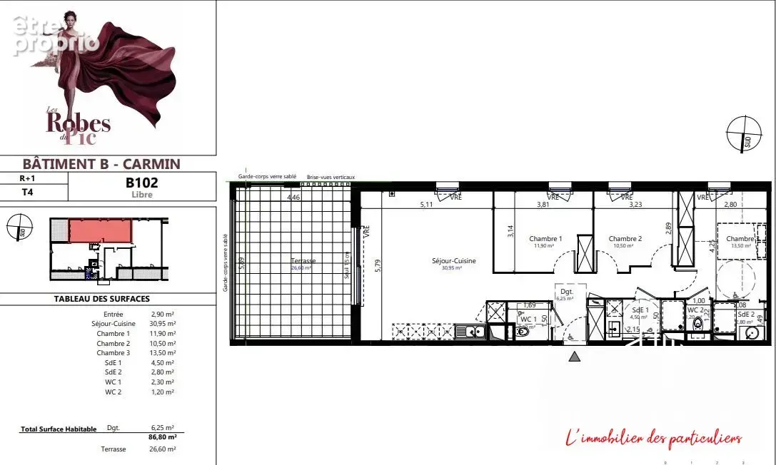 Appartement 4 pièces 87 m² à vendre à Saint-Gely-Du-Fesc (34980) - photo 2