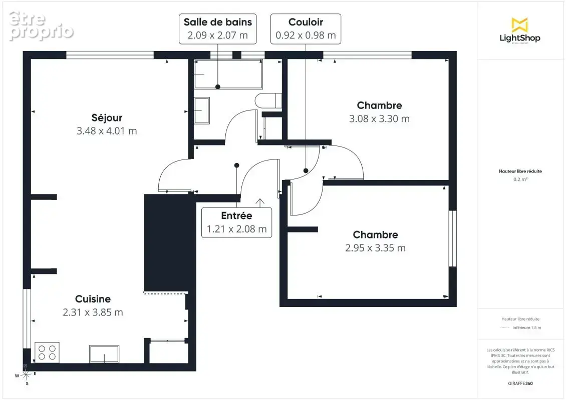 Appartement T3 traversant avec parking - Rue de la Lourneau, Saint-Sébastien-sur-Loire - photo 12