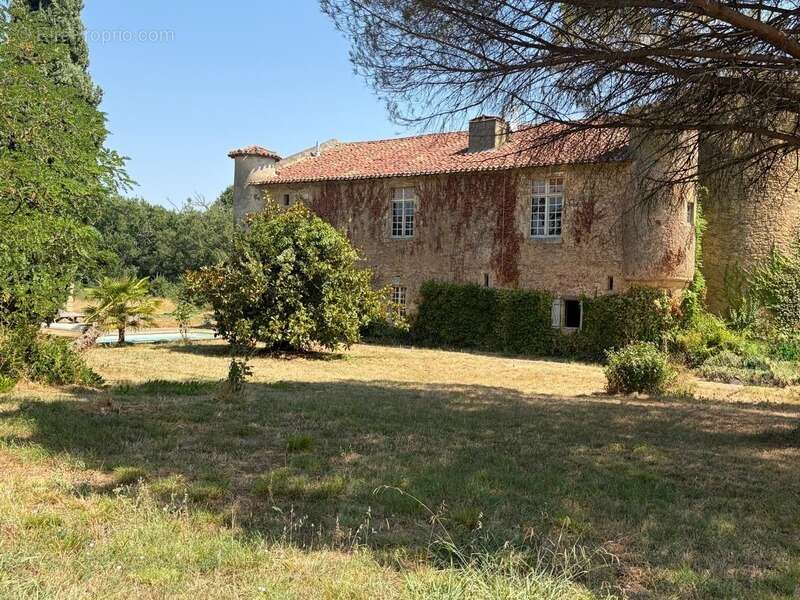MARCIAC(32): ancienne SEIGNEURIE avec BEAU CHATEAU XIV sur 3,5ha, cachée, au bout du chemin, sans voisin, en campagne, 500m2 hab - photo 6