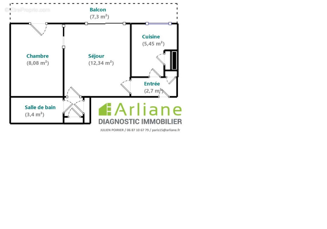 Boulevard Jean Jaurès 2 pièces 34 m² balcon emplacement idéal - photo 8