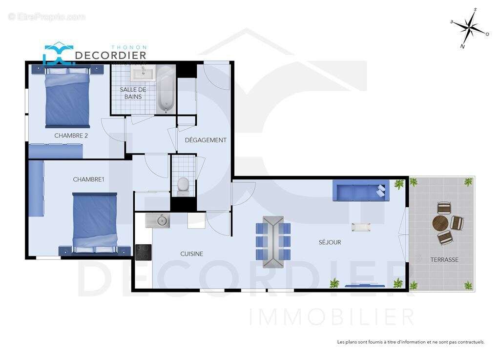 Thonon-les-bains appartement t3 - photo 3
