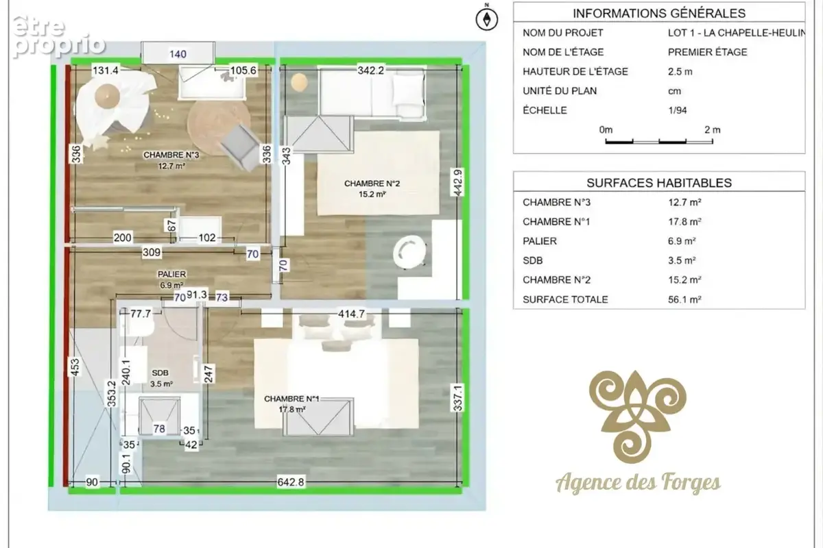 Maison La Chapelle Heulin / 3 chambres / 114.50 m2 - photo 3