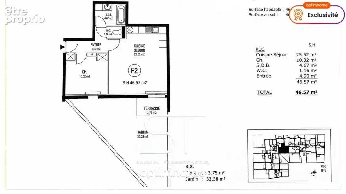 Investissement locatif : T2 de 46 m² avec jardin et garage – Lisieux (14100) - photo 15