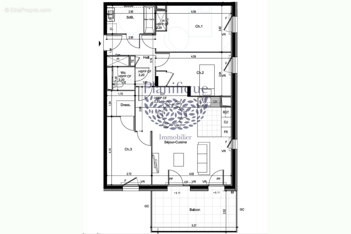 Appartement à VILLE-LA-GRAND