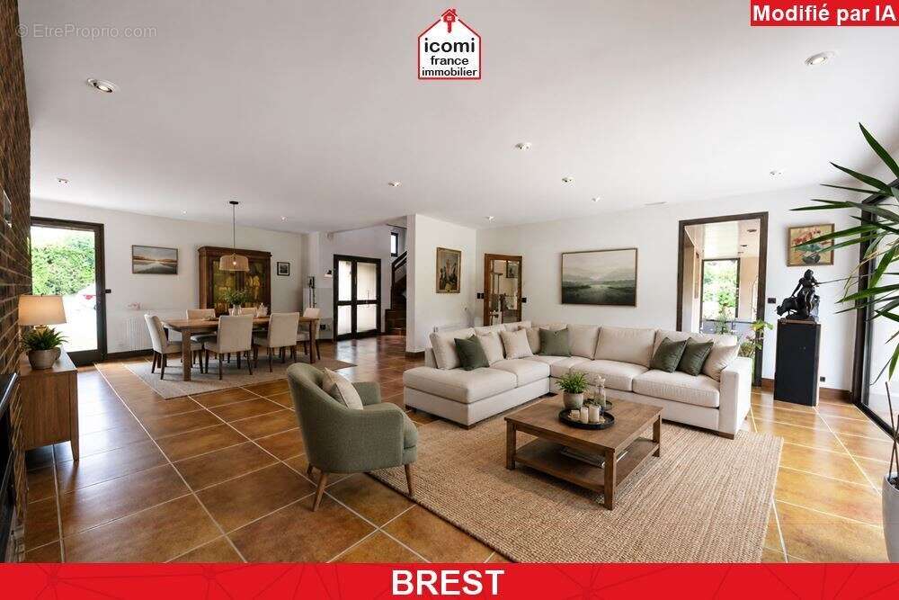 Finistere - brest (29200) - a vendre maison d’architecte de 248 m² – 5 chambres - jardin sans vis-vis de 2300 m² - garage de 41  - photo 3