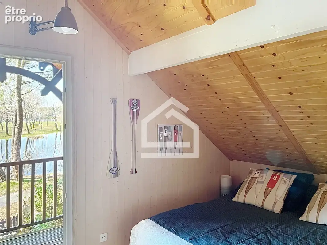 Hourtin vue lac exceptionnelle chalet bois en 1ère ligne 3 chambres 80m2 - photo 8