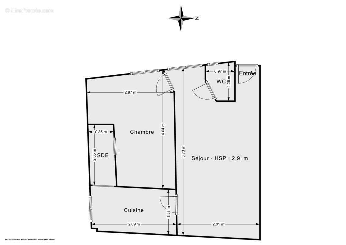 Appartement 2 pièces de 32,25m² - Calme - Rue Pelleport, Paris - Métro Gambetta - photo 3