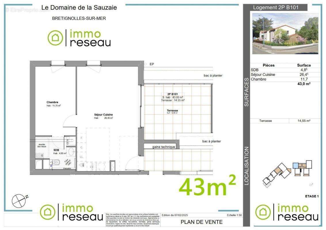 Appartement à BRETIGNOLLES-SUR-MER