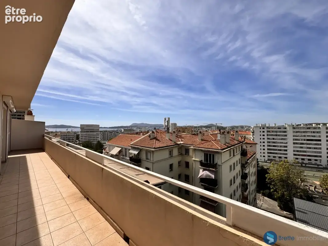 Toulon   claret   t2 41 m2   dernier étage   terrasse 15 m2   vue dégagée - photo 2