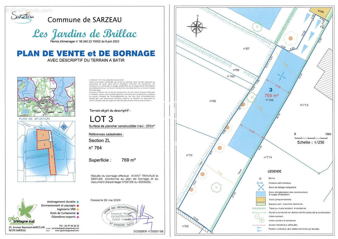 Terrain à SARZEAU