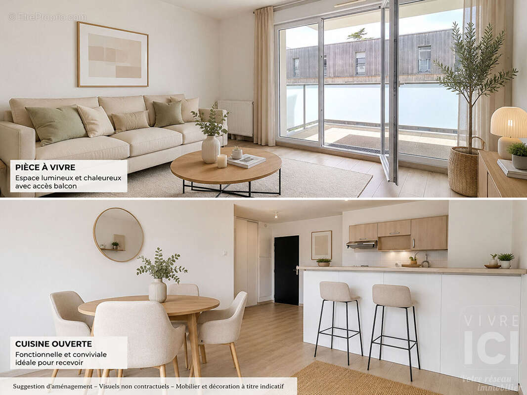 Appartement T3 avec terrasse - Sautron - 61.40m² - photo 2