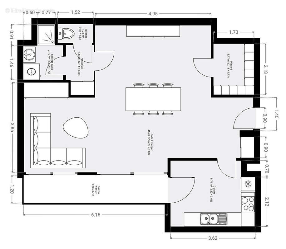 Appartement à PARIS-18E