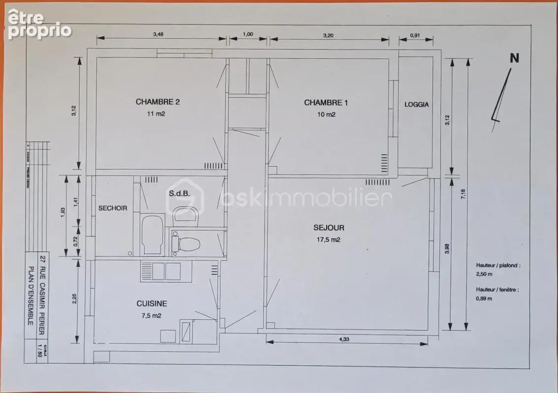 Appartement F3, 2 chambres, loggia, cave - photo 13