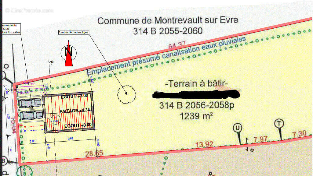 Terrain à MONTREVAULT