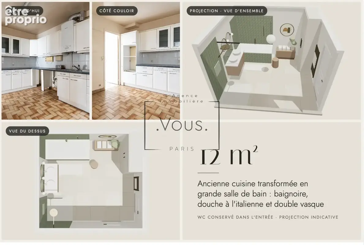 3/4  pièces avec potentiel de transformation, orienté Sud (Paris Xe) - photo 8
