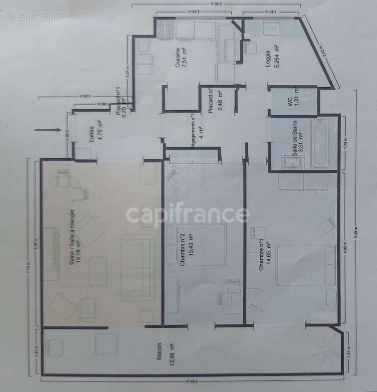 Hyères Gare - Appartement T3 - 77m² - Avec  garage individuel - photo 12