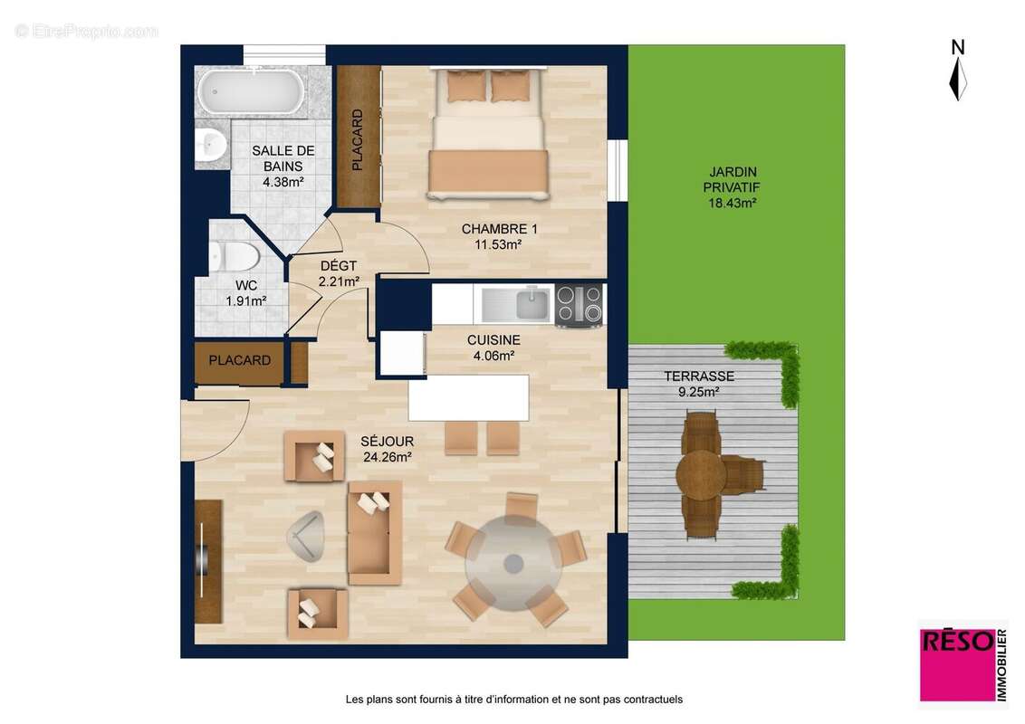 Appartement à VILLE-LA-GRAND