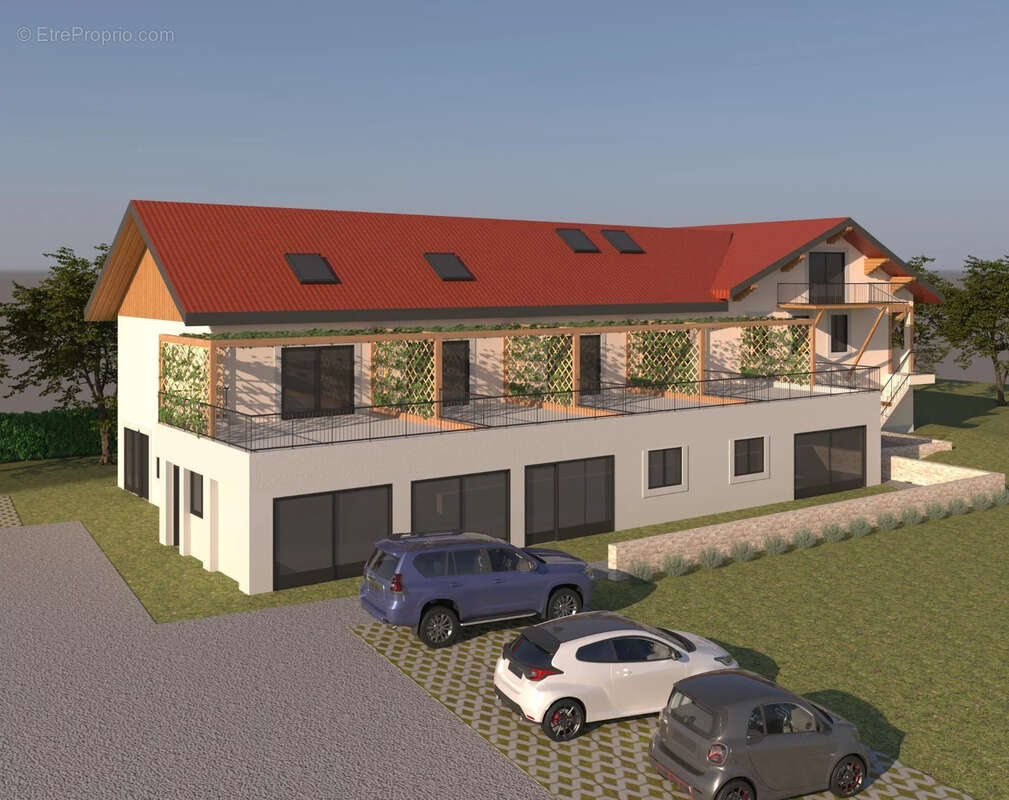 Duplex T4 de 86,67 m2 avec terrasse spacieuse à Vinzier - photo 2